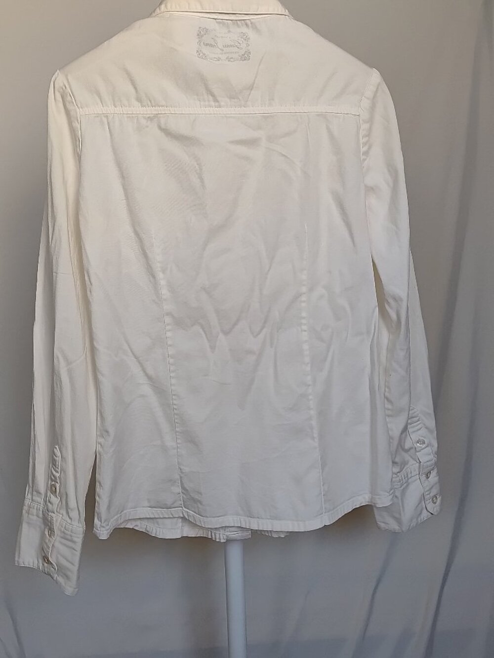 Guess Junior XL (16) Cotton White Long Sleeve Button Down Shirt - Picture 14 of 14